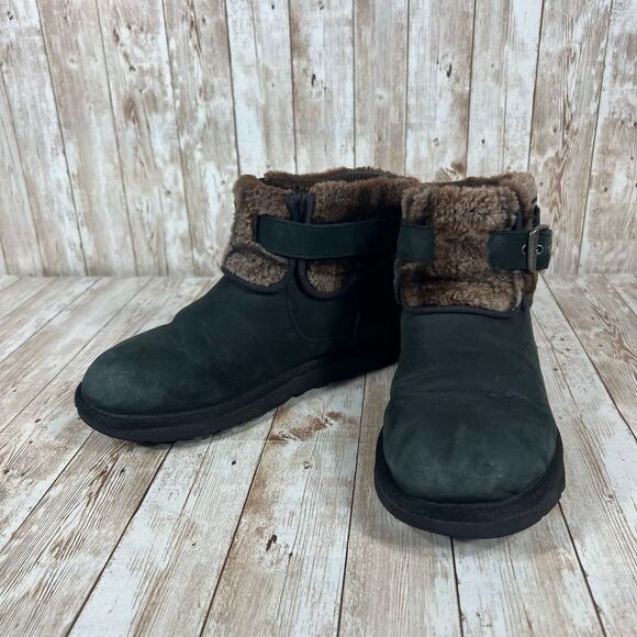 Ugg Jocelin‎ black bootie ankle cut Womens 6 - Picture 5 of 8
